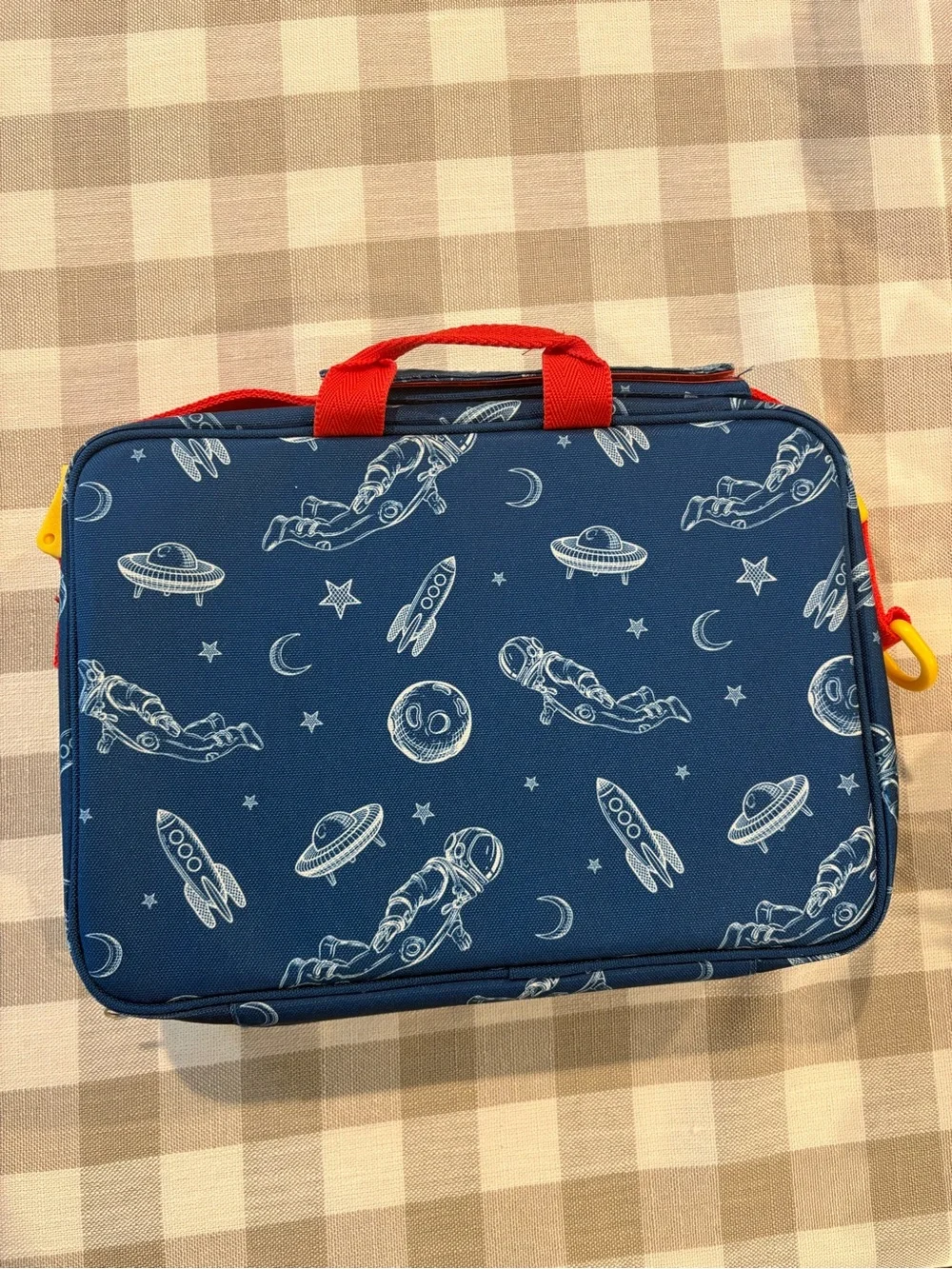 Planet Box Lunch box Rover Kids' Space Print Lunch Bag - Navy with Red Trim - Picture 6 of 6